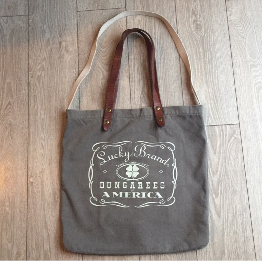LuckyBrand Canvas Tote PLUS Two Zipper Pouches